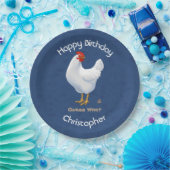 Funny Guess, der Hühnchen Pocken Weiße Hen Pappteller (Party)