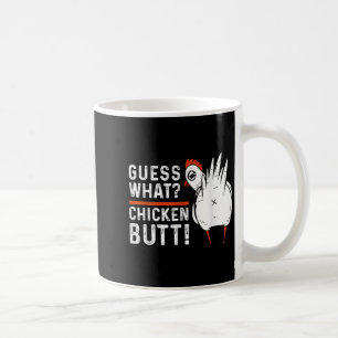 Funny Guess Was_ Hühnchen Hintern! White Design Kaffeetasse