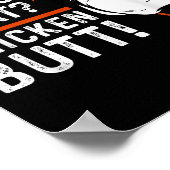 Funny Guess Was_ Hühnchen Hintern! White Design Poster (Ecke)