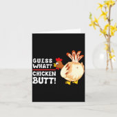 Funny Guess What_ Chicken Butt! Graphic Design  Karte (Gelbe Blume)
