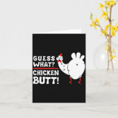 Funny Guess What_ Chicken Butt! Graphic Design Karte (Gelbe Blume)
