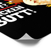 Funny Guess What_ Chicken Butt! Graphic Design  Poster (Ecke)