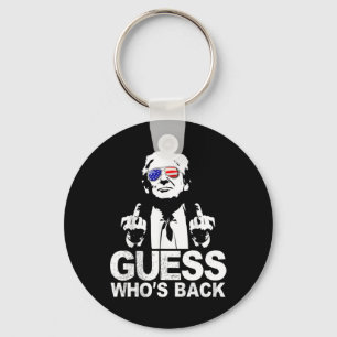 Funny Guess Who is Back President Donald Trump Mid Schlüsselanhänger