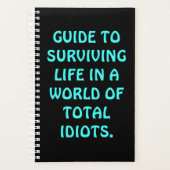 Funny "GUIDE TO SURVIVING LIFE" Planer (Vorderseite)
