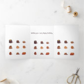 Funny Guilt Free Chocolate Pralines Spaß Geburtsta Dreifach Gefaltete Karte (Innenseite)