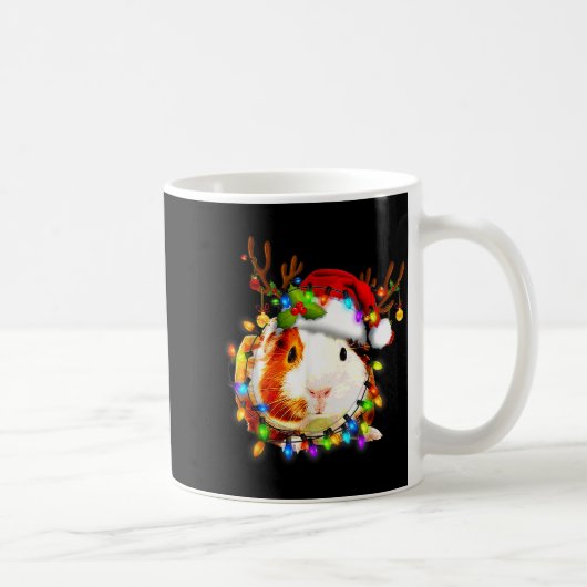 Funny Guinea G Christmas Reindeer Christmas Lights Kaffeetasse (Rechts)
