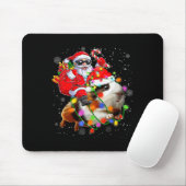 Funny Guinea G Christmas Santa Hat Xmas Lights Mousepad (Mit Mouse)