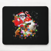 Funny Guinea G Christmas Santa Hat Xmas Lights Mousepad (Vorne)