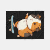 Funny Guinea G Skater Skateboard Ballerina Zoo Boy Fleecedecke (Vorderseite (Horizontal))