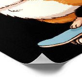 Funny Guinea G Skater Skateboard Ballerina Zoo Boy Poster (Ecke)