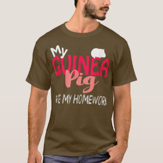 FUNNY GUINEA PIG ATE HOMEWORK  School Student Coll T-Shirt