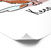 Funny Guinea Pig Behalte Lächeln Regen tanzen Cart Fotodruck (Ecke)