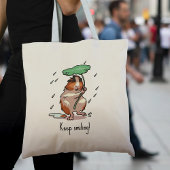 Funny Guinea Pig Behalte Lächeln Regen tanzen Cart Tragetasche