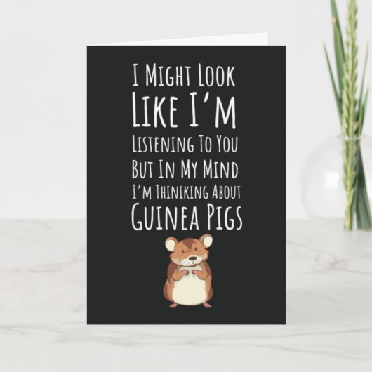 Funny Guinea Pig Cards Pets Lover Animal Humor Karte (Vorderseite)