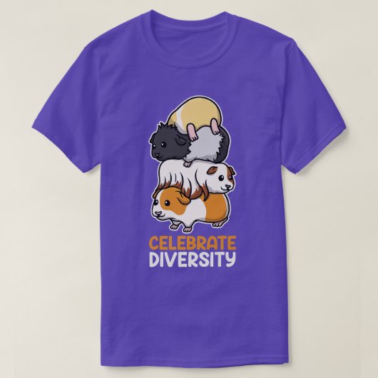 Funny Guinea Pig Celebrate Diversity Kinder Männer T-Shirt (Design vorne)