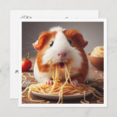 Funny Guinea Pig Dinner Einladung, Guinea Pig Einladung (Vorne/Hinten)