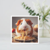 Funny Guinea Pig Dinner Einladung, Guinea Pig Einladung (Stehend Vorderseite)