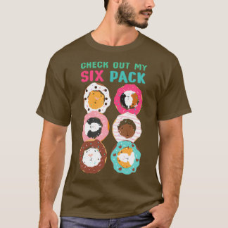 Funny Guinea Pig Donut Six Pack T-Shirt