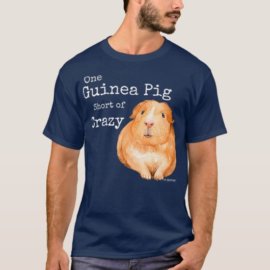 Funny Guinea Pig Eine Guinea Schwein Kurz Crazy T-Shirt (Vorderseite)
