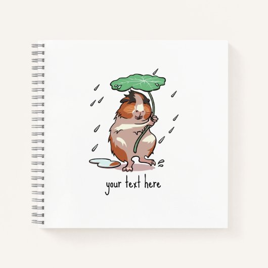 Funny Guinea Pig Fügen Sie Ihren Text Schirm Carto Notizblock (Vorderseite)