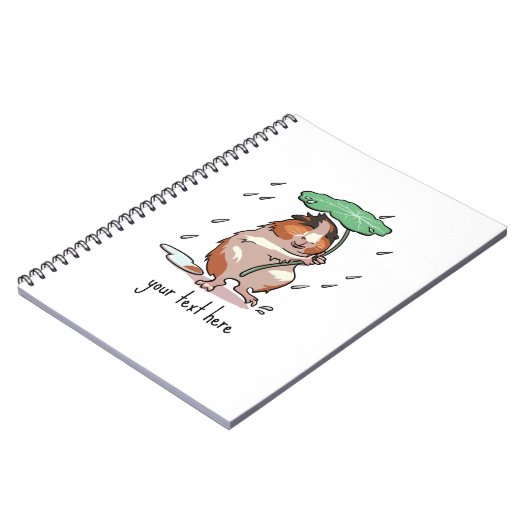 Funny Guinea Pig Fügen Sie Ihren Text Schirm Carto Notizblock (Linke Seite)