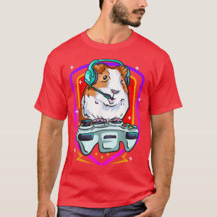 Funny Guinea Pig Gaming Gamer Hamster Furry Potato T-Shirt
