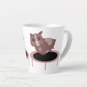 Funny Guinea Pig Gym Fitness Design Milchtasse (Rechte Ecke)