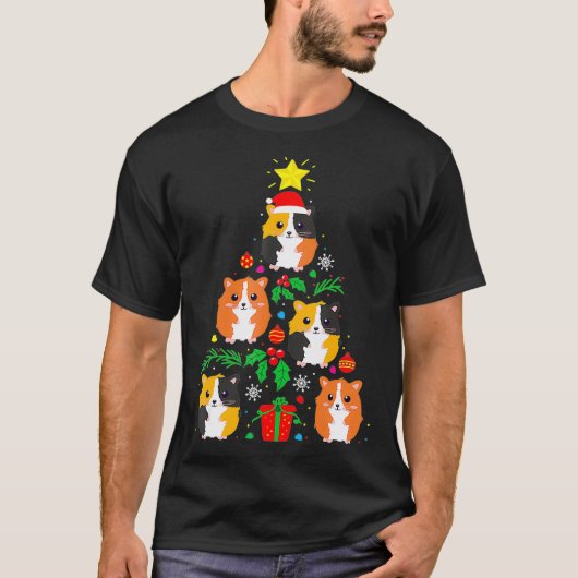 Funny Guinea Pig Lover Christmas Tree Ornament T-Shirt (Vorderseite)