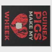 Funny Guinea Pig Make My Wheek Geschenkpapier (Flach)