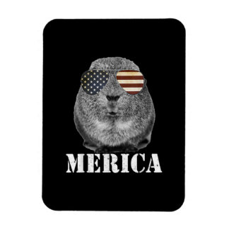 Funny Guinea Pig Merica Patriotic Usa Flaggenbrill Magnet