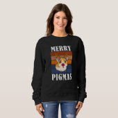 Funny Guinea Pig Merry Pigmas Weihnachten Sweatshirt (Vorne ganz)