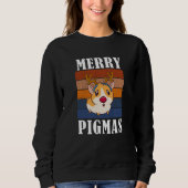 Funny Guinea Pig Merry Pigmas Weihnachten Sweatshirt (Vorderseite)