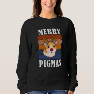 Funny Guinea Pig Merry Pigmas Weihnachten Sweatshirt