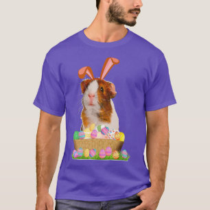 Funny Guinea Pig mit Niedlichem Bunny Ost Osterhas T-Shirt
