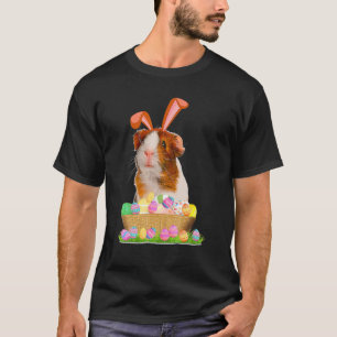 Funny Guinea Pig mit Niedlichem Bunny Ost Osterhas T-Shirt