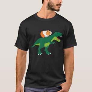 Funny Guinea Pig Riding Dinosaur T-Shirt