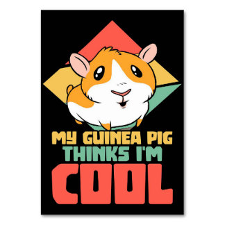 Funny Guinea Pig Rodent Perfect Gift Ideas Tischnummer