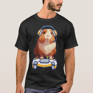 Funny Guinea Pig und Video Gamer Lover Fluffy Cavy T-Shirt
