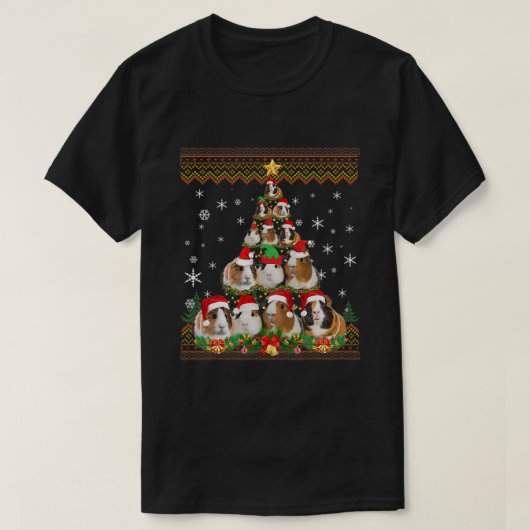 Funny Guinea Pig Weihnachten Ugly Sweater Weihnach T-Shirt (Design vorne)