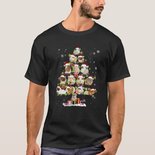 Funny Guinea Pig Weihnachtsbaum Dekoration Swe T-Shirt (Vorderseite)