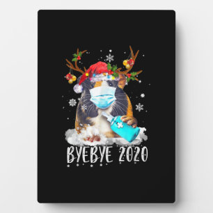 Funny Guinea Pig Weihnachtsmaske Bye Bye 2020 Fotoplatte