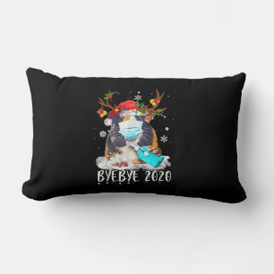 Funny Guinea Pig Weihnachtsmaske Bye Bye 2020 Lendenkissen