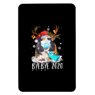 Funny Guinea Pig Weihnachtsmaske Bye Bye 2020 Magnet