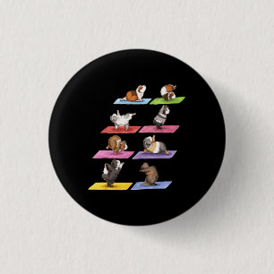 Funny Guinea Pig Yoga Button