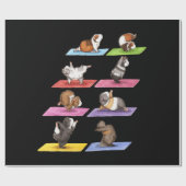 Funny Guinea Pig Yoga Geschenkpapier (Flach)