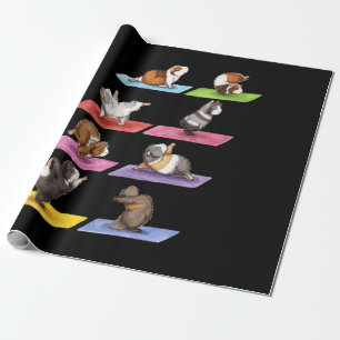 Funny Guinea Pig Yoga Geschenkpapier