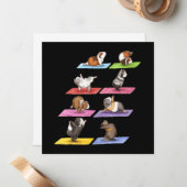 Funny Guinea Pig Yoga Mitteilungskarte (Vorderseite/Rückseite Beispiel)