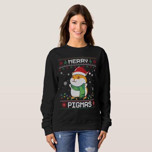 Funny Guinea Schweine Ugly Sweater Sweatshirt (Vorne ganz)