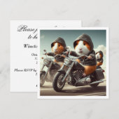 Funny Guinea Schweineeinladung, Guinea Schweinefle Einladung (Vorne/Hinten)