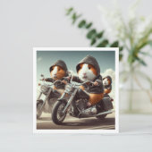 Funny Guinea Schweineeinladung, Guinea Schweinefle Einladung (Stehend Vorderseite)